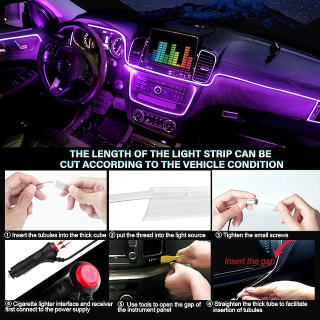 Car LED Strip Lights Car Interior Lights Integrated Car Atmosphere Lamp