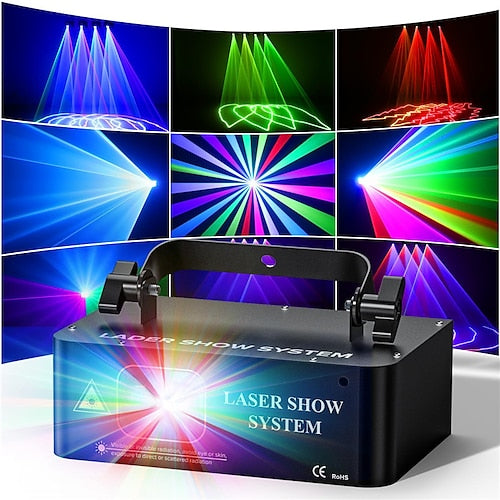 DMX512 LED Indoor Stage Lights RGB Laser Scanner Beam Effect Stage Light Sound Activated
