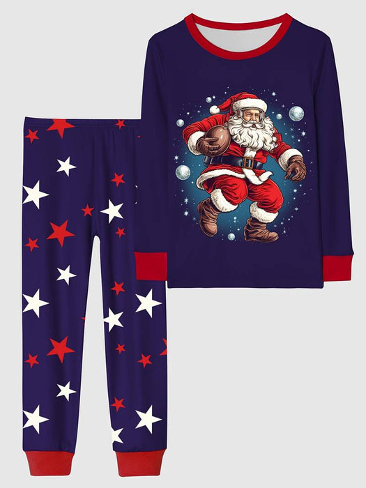 Christmas Boys 3D Astronaut Pajama Set Long Sleeve 3D Print Fall Winter Active Cool Daily Polyester