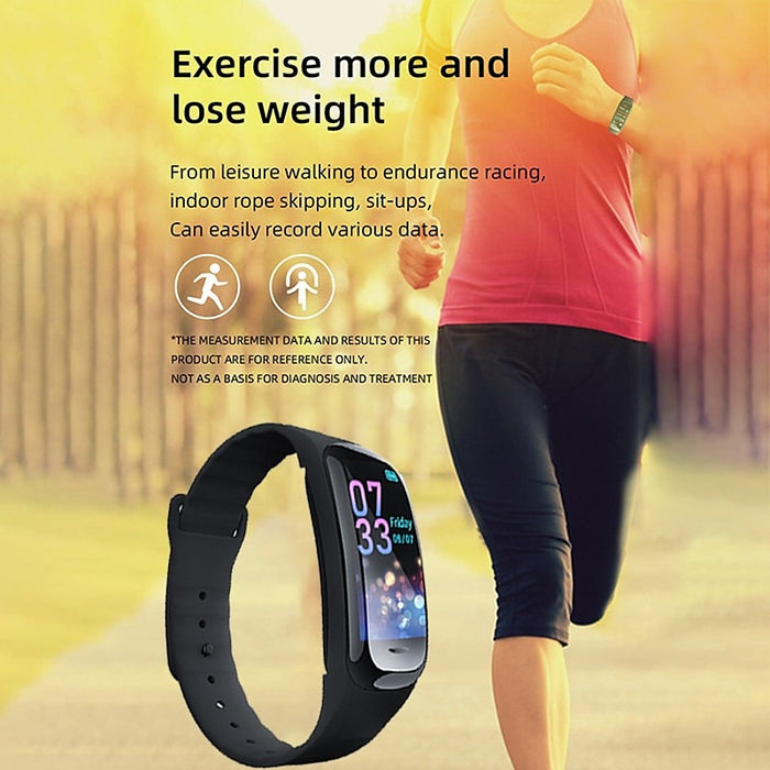 C1plus Smart Watch 0.96 inch Smartwatch Fitness Running Watch Bluetooth Temperature Monitoring