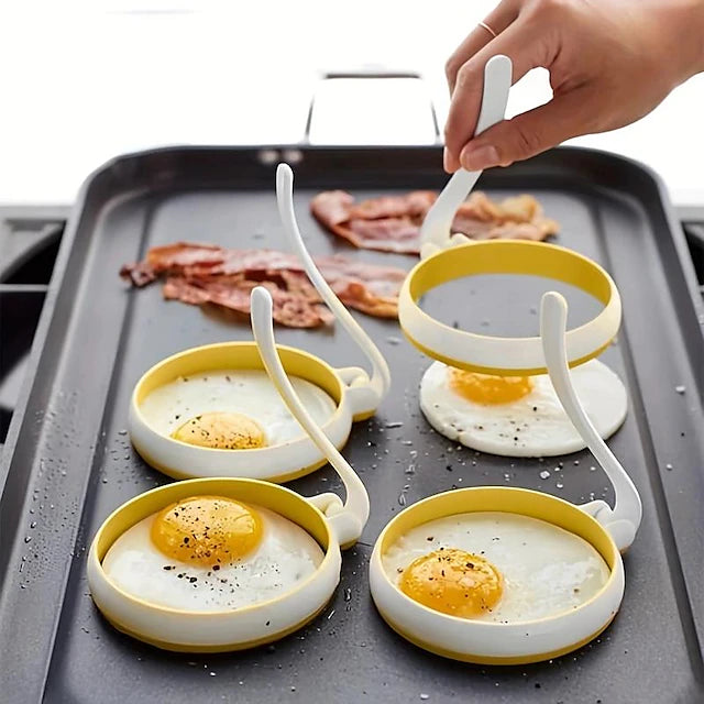 2pcs Silicone Egg Rings Pancake Molds Set - Silicon Egg Shaper Form For Pancake Patties & English Muffin