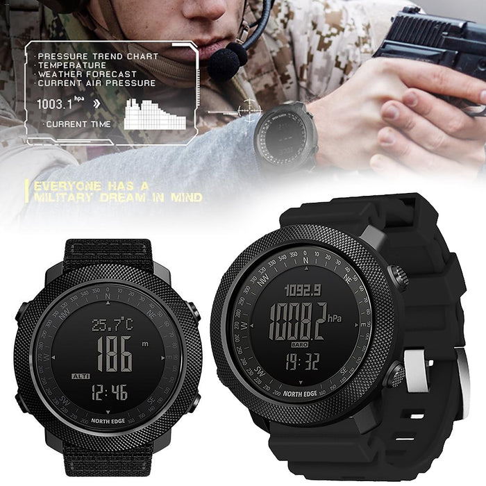 NORTH EDGE APACHE Tough and Reliable Tactical Digital Watch for Men Waterproof Altimeter