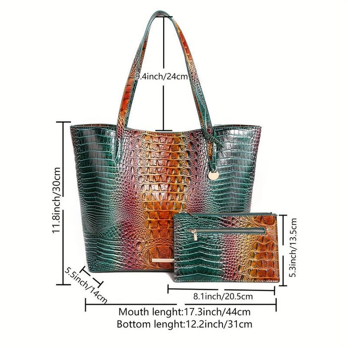 Women's Handbag Crossbody Bag Bag Set PU Leather Office Daily Zipper Anti-Slip Adjustable Large Capacity