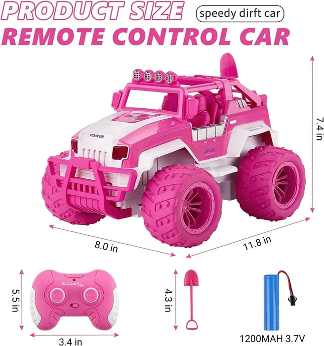 112 Remote Control Off-Road Vehicle Pink Girl Remote Control Car Oversized Climbing Car Children's Toy Car Gift