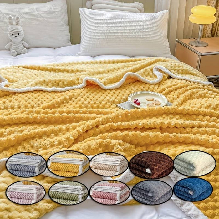 Soft Comfort Throw Sofa Blanket Stereoscopic Small Grid Blanket For Sofa Chair Couch Living Room