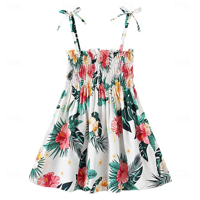 Kids Girls' Dress Floral Sleeveless Party Casual Fashion Adorable