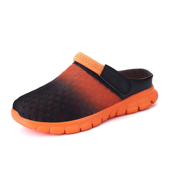 Unisex Loafers & Slip-Ons Red Half Shoes Walking Casual Home Beach Mesh Breathable