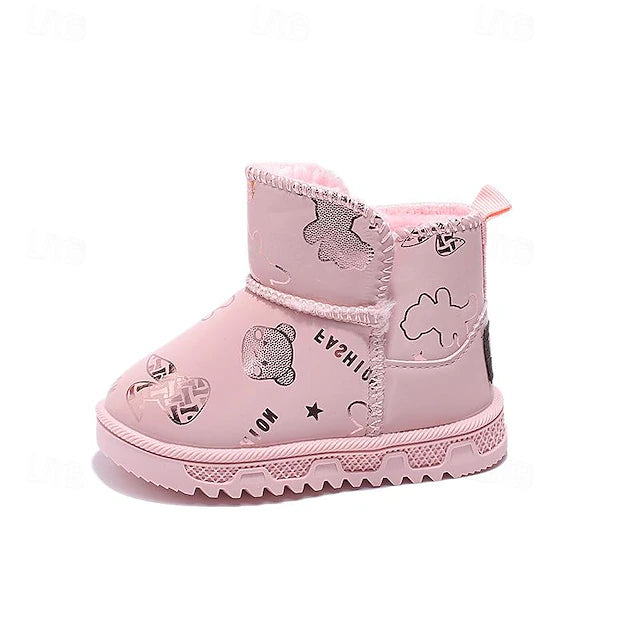 Boys Girls' Boots Socks Shoes Snow Boots PU Waterproof Portable School Shoes