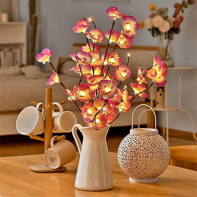 LED Phalaenopsis Branch Lamp 20 Bulbs Simulation Orchid Branch