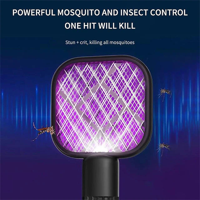 1Pcs Portable Handheld Electric Bug Zapper for Bedroom Outdoor Insect Fly Swatter Racket Mosquitos Killer