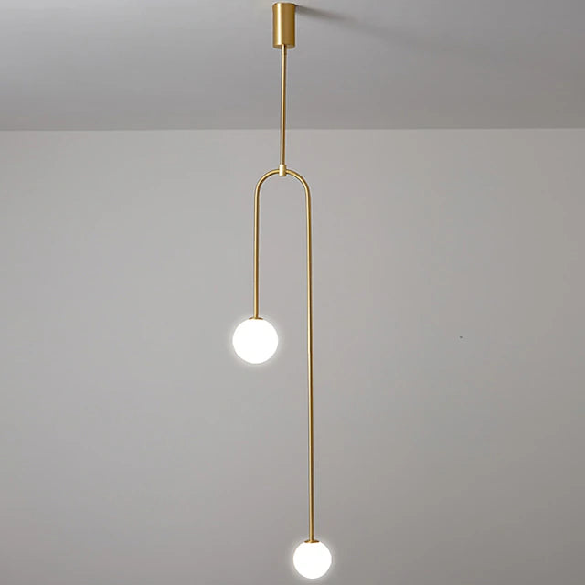 2-Light LED Pendant Light 120cm Dimmable Globe Circle Design Pendant Lamp