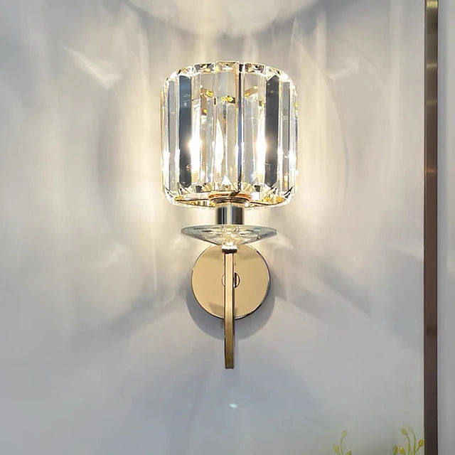 LED Wall lights, Luxury Living Room Crystal Wall Sconce Lighting Gold Polished Steel
