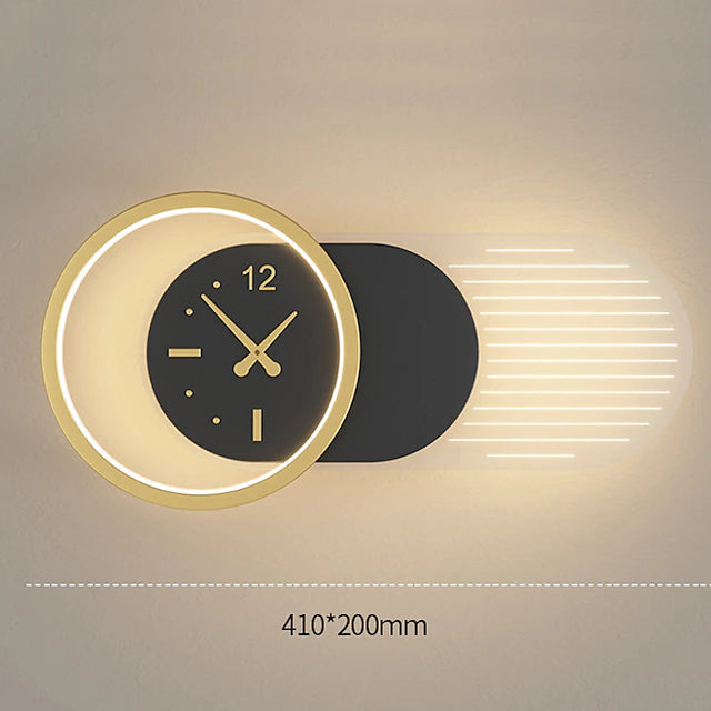LED Wall Lights Clock Design Dimmable 41cm Creative Aisle Bedroom