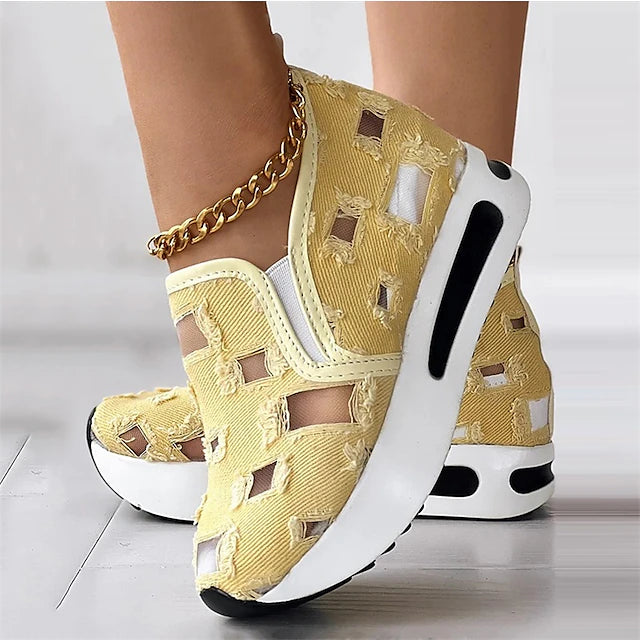 Women's Sneakers Plus Size Height Increasing Shoes Slip-on Sneakers Outdoor