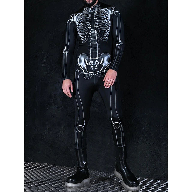 Skull Skeleton Cosplay Costume Bodysuits Halloween Group Couples