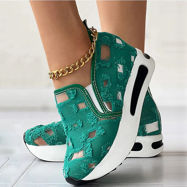 Women's Sneakers Plus Size Height Increasing Shoes Slip-on Sneakers Outdoor