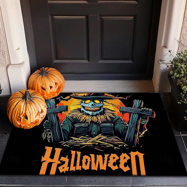 Halloween Decorations Graveyard Scarecrow Doormat Kitchen Mat Floor Mat