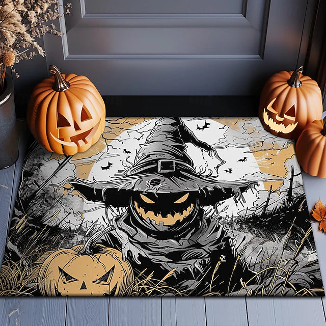 Halloween Decorations Graveyard Scarecrow Doormat Kitchen Mat Floor Mat