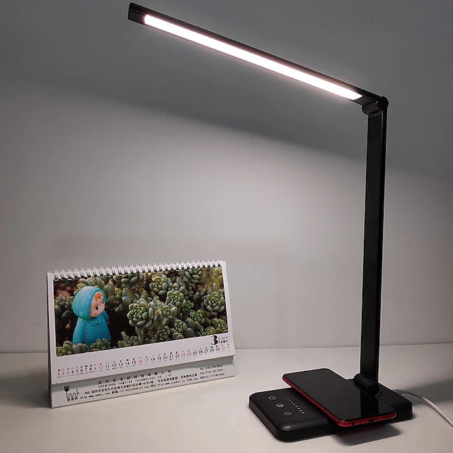 USB LED Desk Lamp Light Eye Protection Mobile phone Wireless Charger