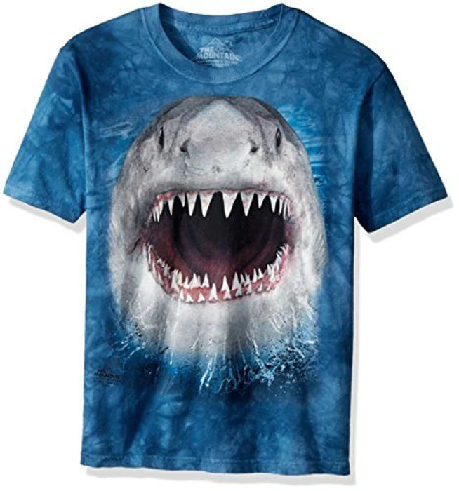 Kids Boys T shirt Tee Shark Short Sleeve 3D Print Animal Blue Children