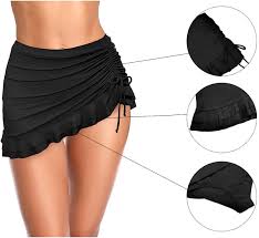 Women's Swimwear Beach Bottom Normal Swimsuit High Waisted Solid Color Black Padded