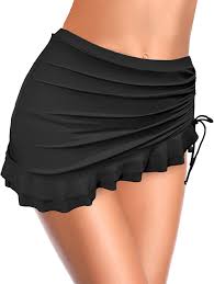 Women's Swimwear Beach Bottom Normal Swimsuit High Waisted Solid Color Black Padded