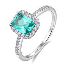 Ring Party Classic Light Green S925 Sterling Silver Precious Stylish