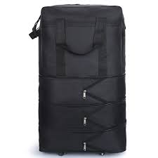 Folding Expansion Luggage Bag Large Capacity Oxford Cloth With Wheels Air Boarding Travel Bag