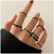 1 set Multi Finger Ring For Women's Daily Alloy
