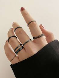 1 set Multi Finger Ring For Women's Daily Alloy