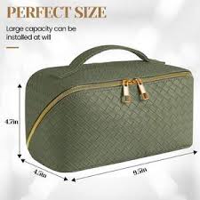 Large Capacity Travel Cosmetic Bag Cosmetic Bag,Portable Leather Waterproof