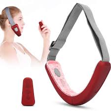 EMS Facial Massager V-Line Lift Up Belt Red Blue Light Face Slimming Vibration Massager Face