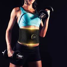 EMS Abdominal Toning Belt Abdomen Vibration Body Slimming Belt Trainer