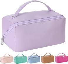 Travel Makeup Bag Sleek & Spacious Cosmetic Organizer Portable PU Makeup Pouch