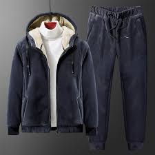 Men's Tracksuit Sweatsuit Fleece Hoodie Jogging Suits 1 2 3 4 Hooded Solid Color