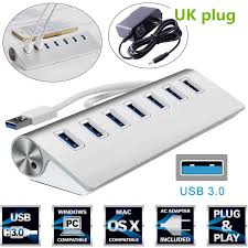 5Gbps High Speed Aluminum Alloy USB 4/7 Ports Splitter Hub Adapter with Cable for PC Laptop