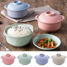 Instant Noodle Bowls with Lids Soup Hot Rice Bowls Japanese Style Students Food Container