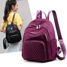 Women's School Bag Bookbag Commuter Backpack Oxford Daily Camping & Hiking