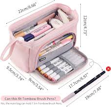 Pencil Case Pen Pouch Marker Bag Wear-Resistant Multifunction With Zipper