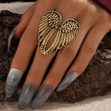 Ring Party Classic Silver Gold Alloy Wings Simple Boho 1pc / Women's