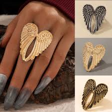 Ring Party Classic Silver Gold Alloy Wings Simple Boho 1pc / Women's