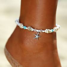 Ankle Bracelet Boho Women's Body Jewelry For Daily Beach Classic Turquoise Alloy Silver 7 PCS