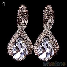 Women's AAA Cubic Zirconia Drop Earrings Pear Cut Drop Luxury Vintage
