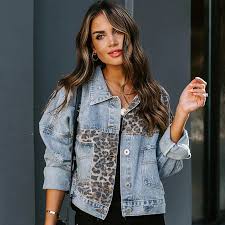 Women's Denim Jacket Street Daily Going out Spring Fall Regular