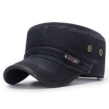 Men's Flat Cap Baseball Cap Military Cap Cadet Hat Black Blue Cotton Vintage Travel