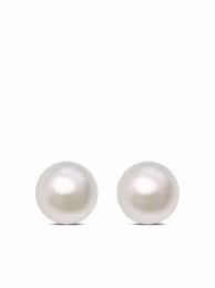 Women's White Freshwater Pearl Stud Earrings Fine Jewelry Classic Precious Stylish