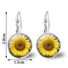 Women's Earrings Textured Street Sunflower Earring