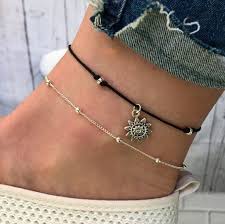 Ankle Bracelet Stylish Simple Women's Body Jewelry For Daily Beach Classic Alloy Sun Silver 1pcs