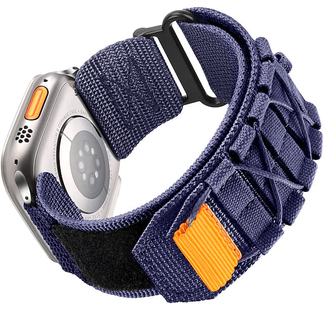 Tough Metal Buckle Woven Sports Strap Compatible With Apple Watch Band Series 8/7/6/5/4/3/2/1/SE/Ultra Nylon Sports Strap