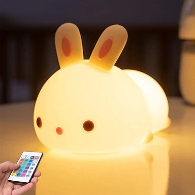 Nursery Night Light Rechargeable Cute Rabbit for Children Cartoon